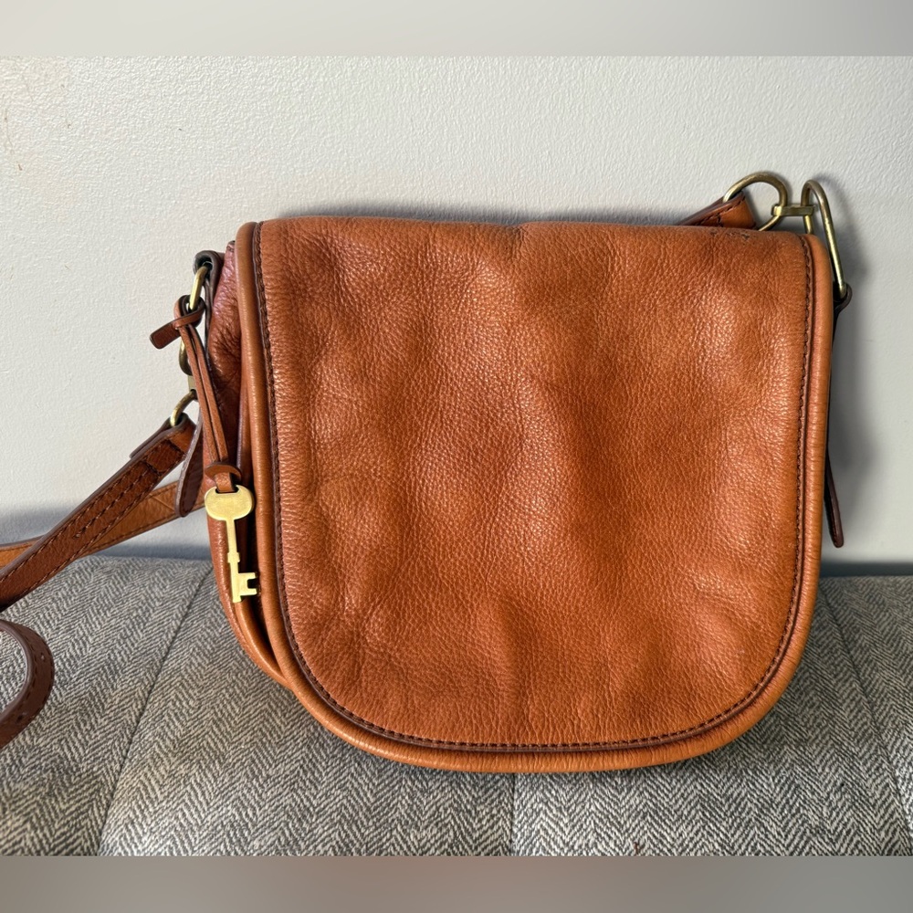 Vintage Fossil Brown genuine Leather bag
